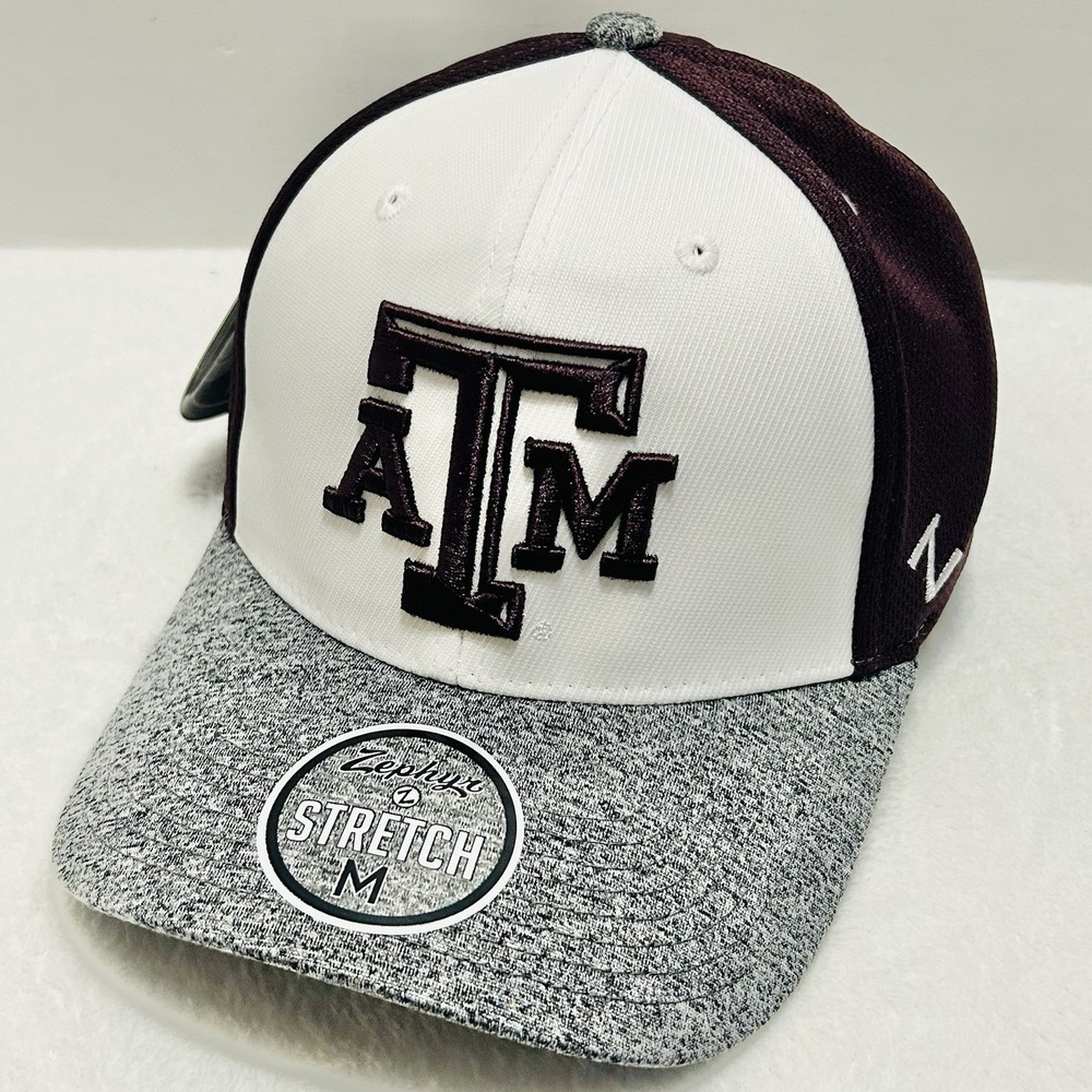 Zephyr Texas A&M Aggies Ally Stretch Flex Hat Cap Medium Maroon NCAA College